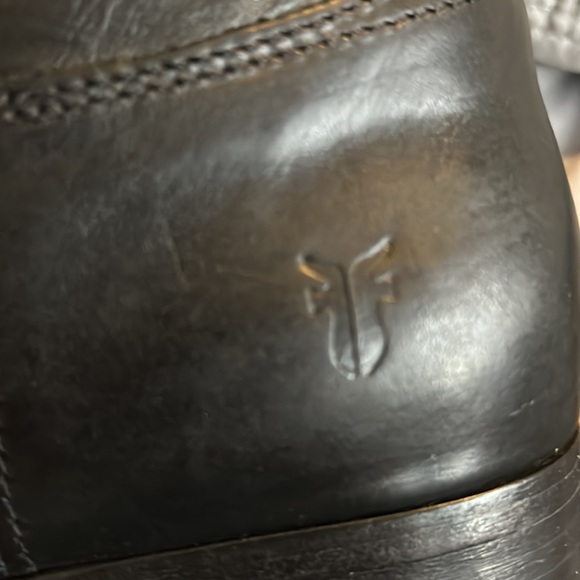 FRYE black leather boots pull on size 9 - Picture 6 of 6